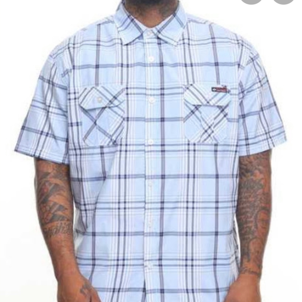 ENYCE BUTTONED UP PLAID SHIRT